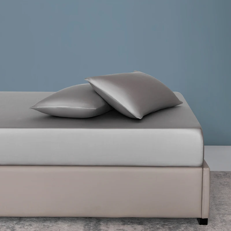 100% Bamboo Fitted Sheet with Elastic Band Smooth Cooling Bedsheet 1000 Thread Count Anti-slip Mattress Cover for Queen King Bed