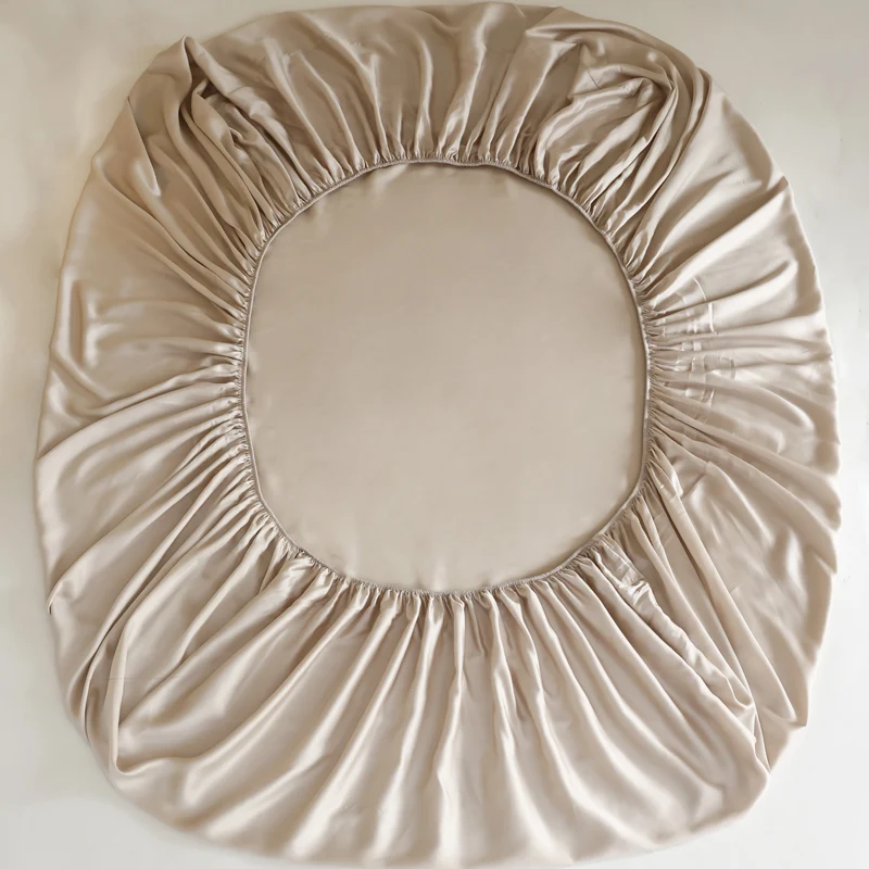 Mulberry Silk Fitted Bed Sheet with Elastic Bands Luxury Mattress Cover Single Double Queen  King Size Bed Cover 100/160/200/220