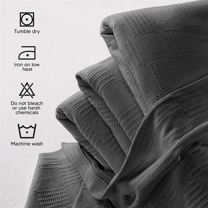 Noridc Knitted Throw Blanket 100% Cotton New Blankets Luxury Bed Sofa Couch Oversized Bedspread Cover Lightweight Plaid Blankets