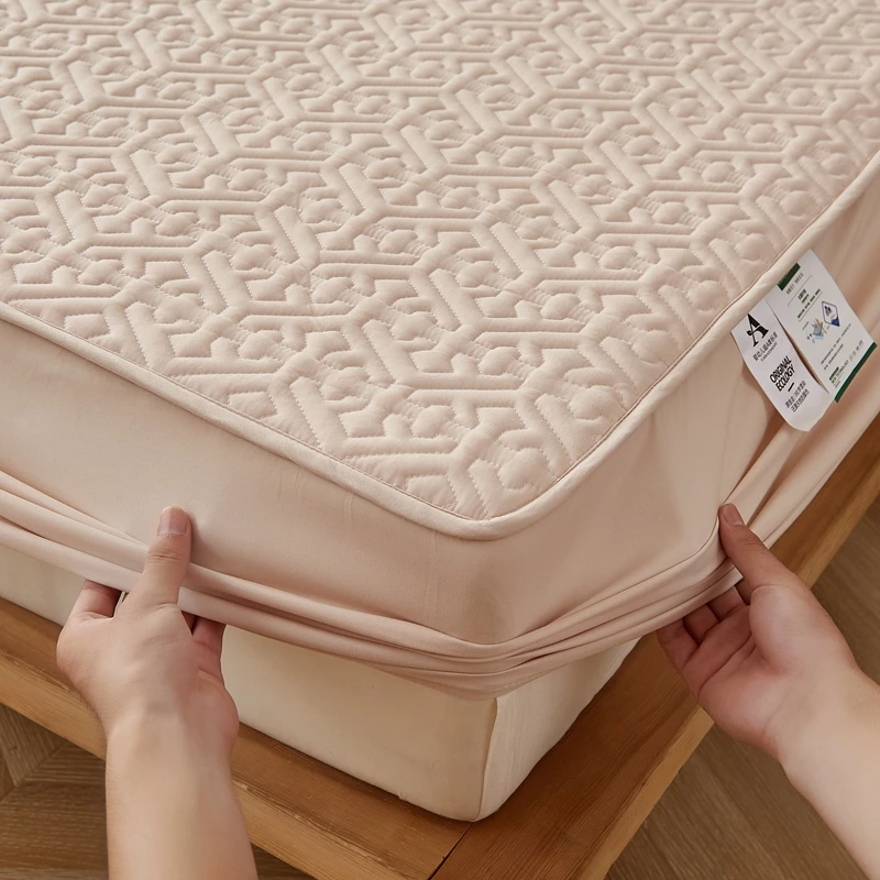 Pure Cotton Quilted Mattress Pad Topper Customized Anti-bacterial Queen King Size Bed Pad Protector Cover Without Pillowcase