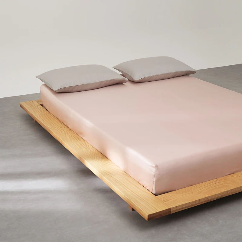 Pure Mulberry Silk Fitted Sheet Single Double King Queen Size Mattress Cover Luxurious High-End 100% Silk Bedding Sheets 160/200