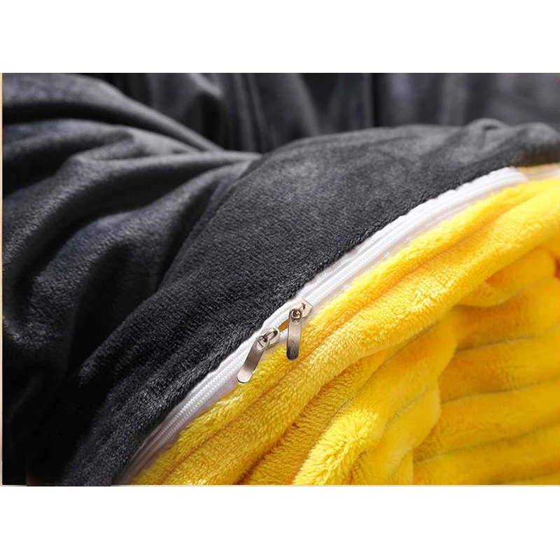 WASART Soft warm plush duvet cover winter 220x240 velvet fleece couple quilt cover double bed luxury bedding set queen king size