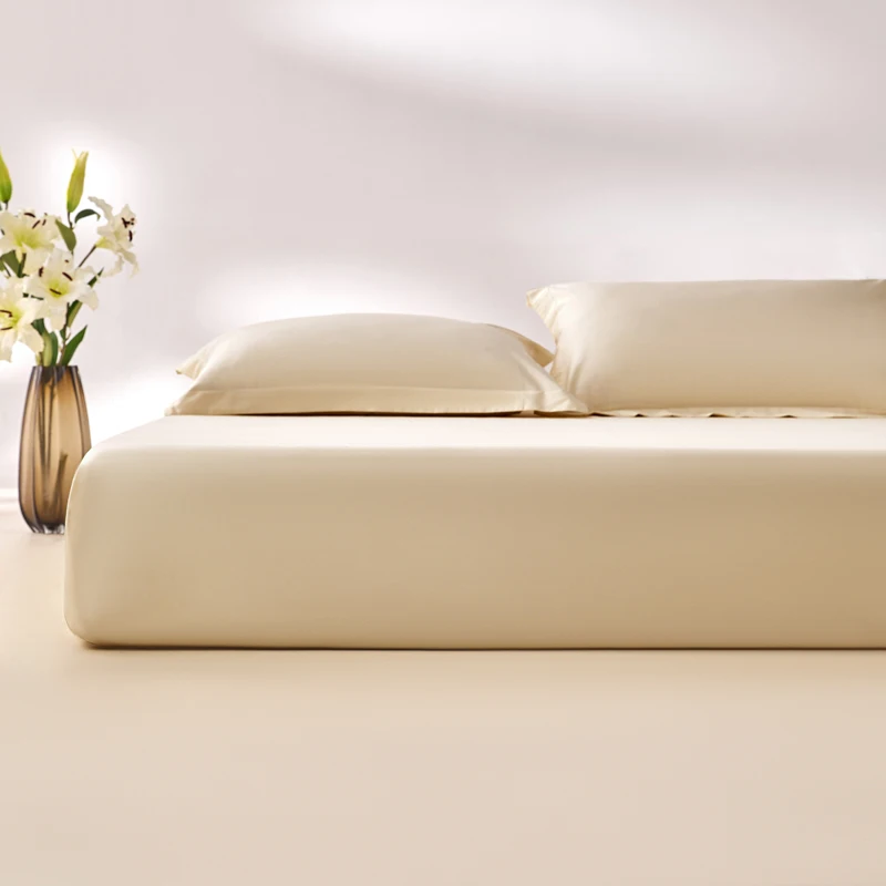 Premium Egyptian Cotton Fitted Sheet with Elastic Bands 800 Thread Count Mattress Covers for Single Double King Queen Bed Cover
