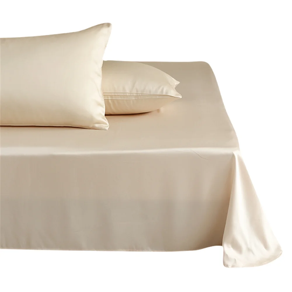 1pc 100% Mulberry Silk Flat Bed Sheet 23 Momme Natural Silk Bedding Bed Linen Ultra Soft Breathable Bedsheet Customized Any Size
